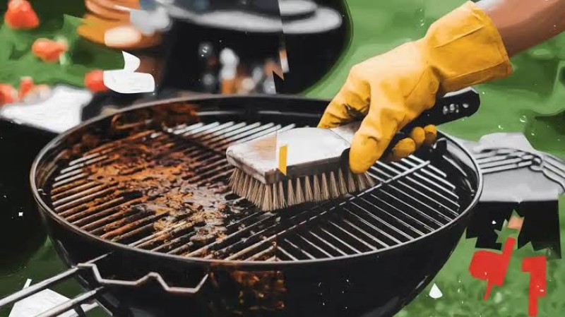 cach lam sach lo nuong bbq ngoai troi